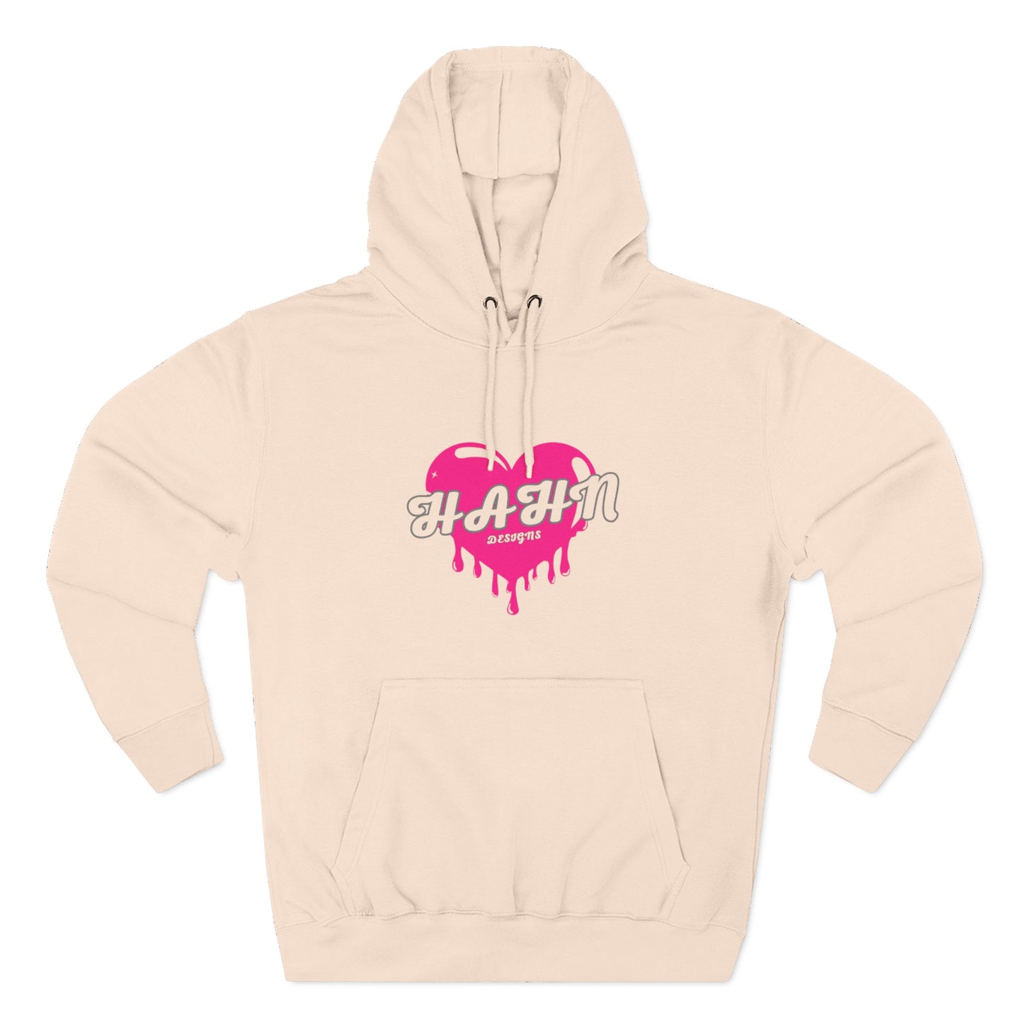 'HAHN' BLEEDING HEART - WOMENS FLEECE THREE PANEL HOODIE
