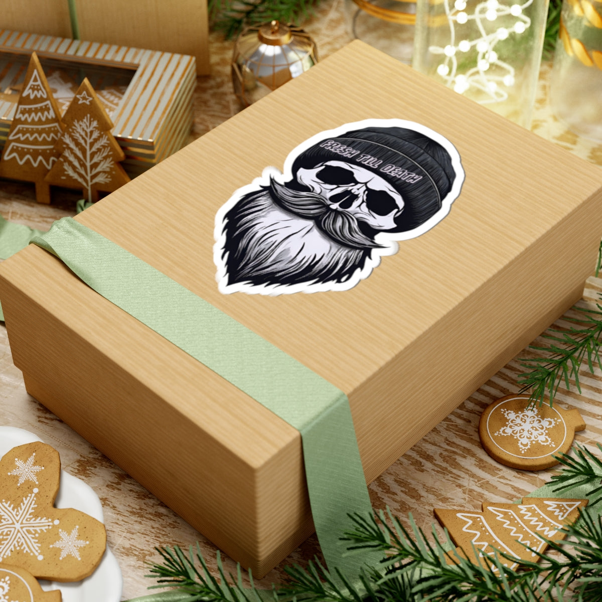 'FRESH TILL DEATH' - HIPSTER - STICKER