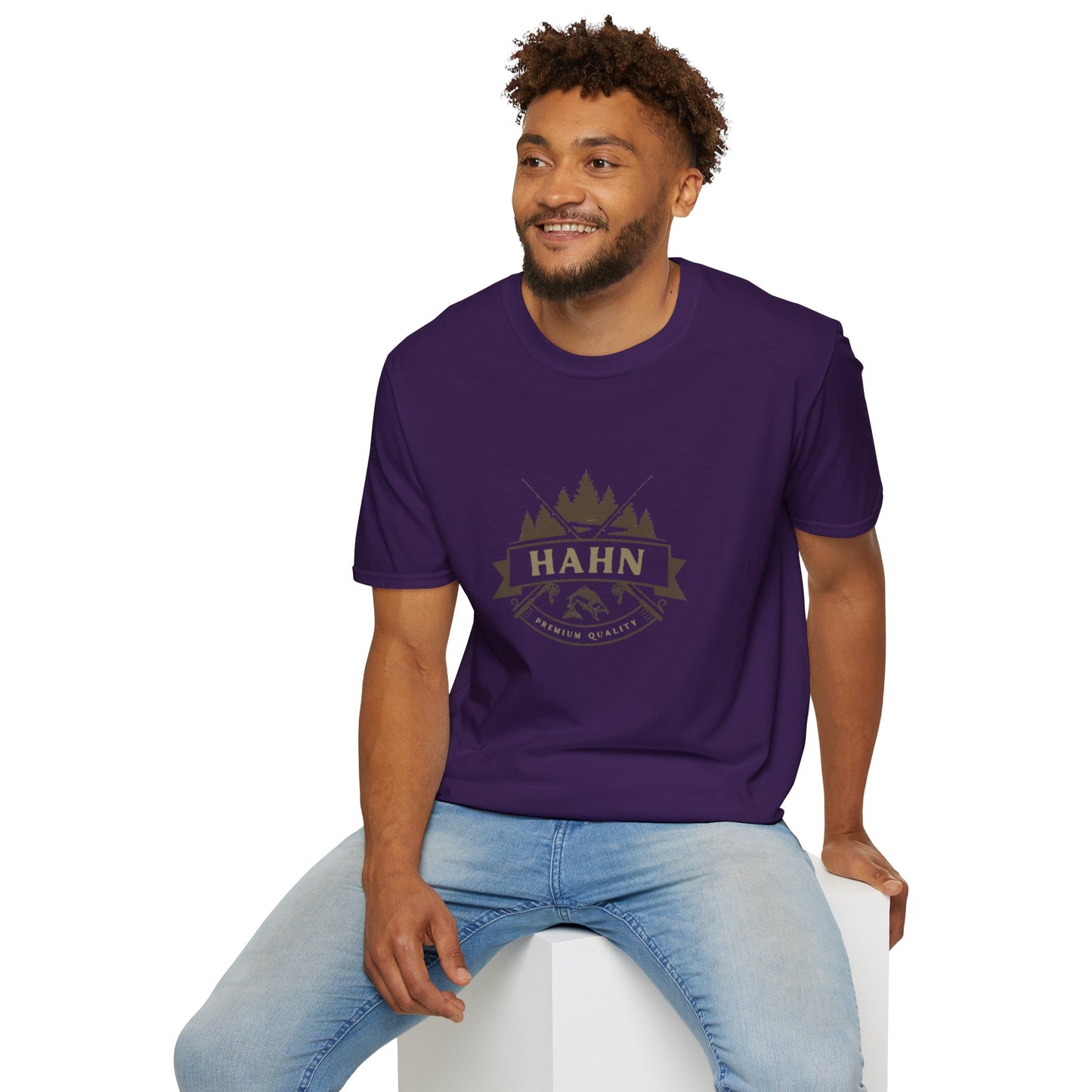 'HAHN' - ROD AND REEL - UNISEX SOFTSTYLE TEE