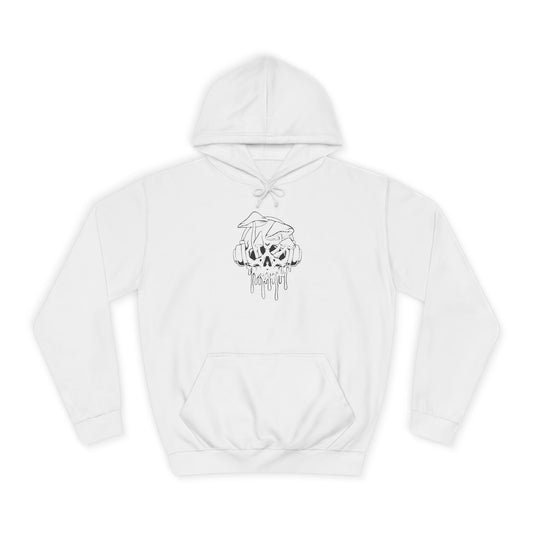 Chill Vibes Unisex College Hoodie with Dripping Skull Design