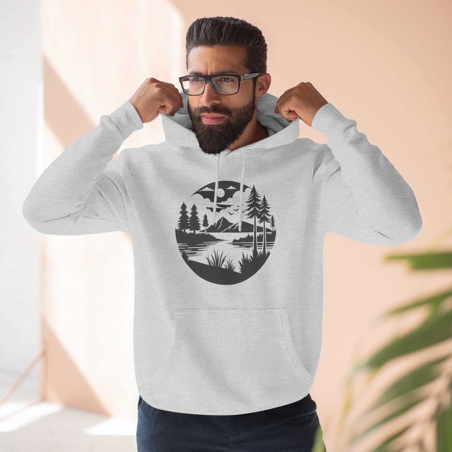NATURE LOVER - THREE PANEL FLEECE HOODIE