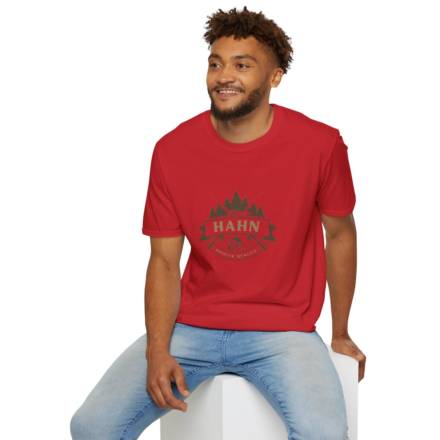 'HAHN' - ROD AND REEL - UNISEX SOFTSTYLE TEE