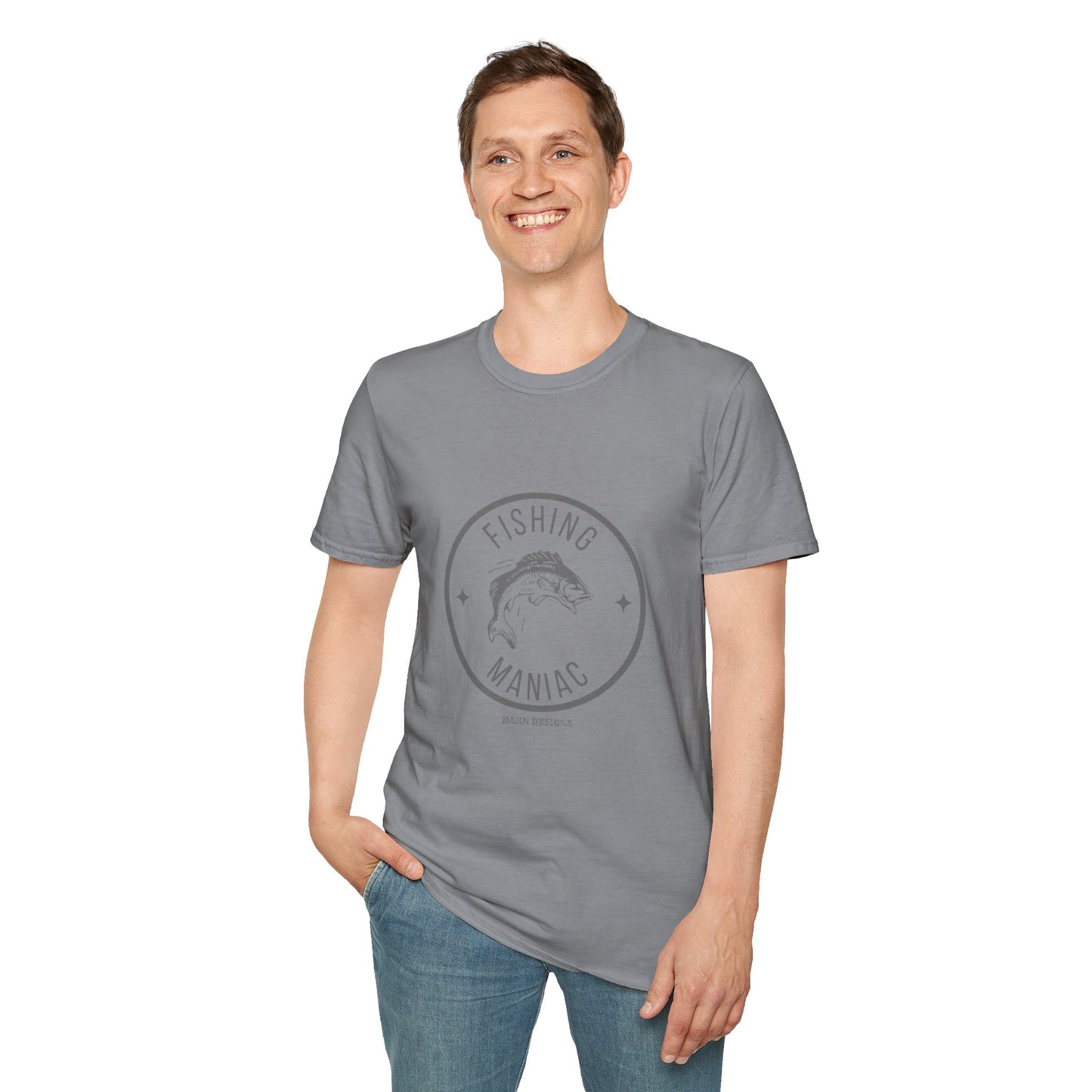 'HAHN' - FISHING MANIAC - UNISEX SOFTSTYLE TEE