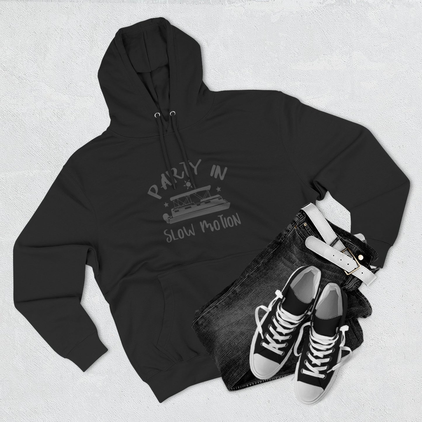 PARTY IN SLOW MOTION - THREE PANEL FLEECE HOODIE