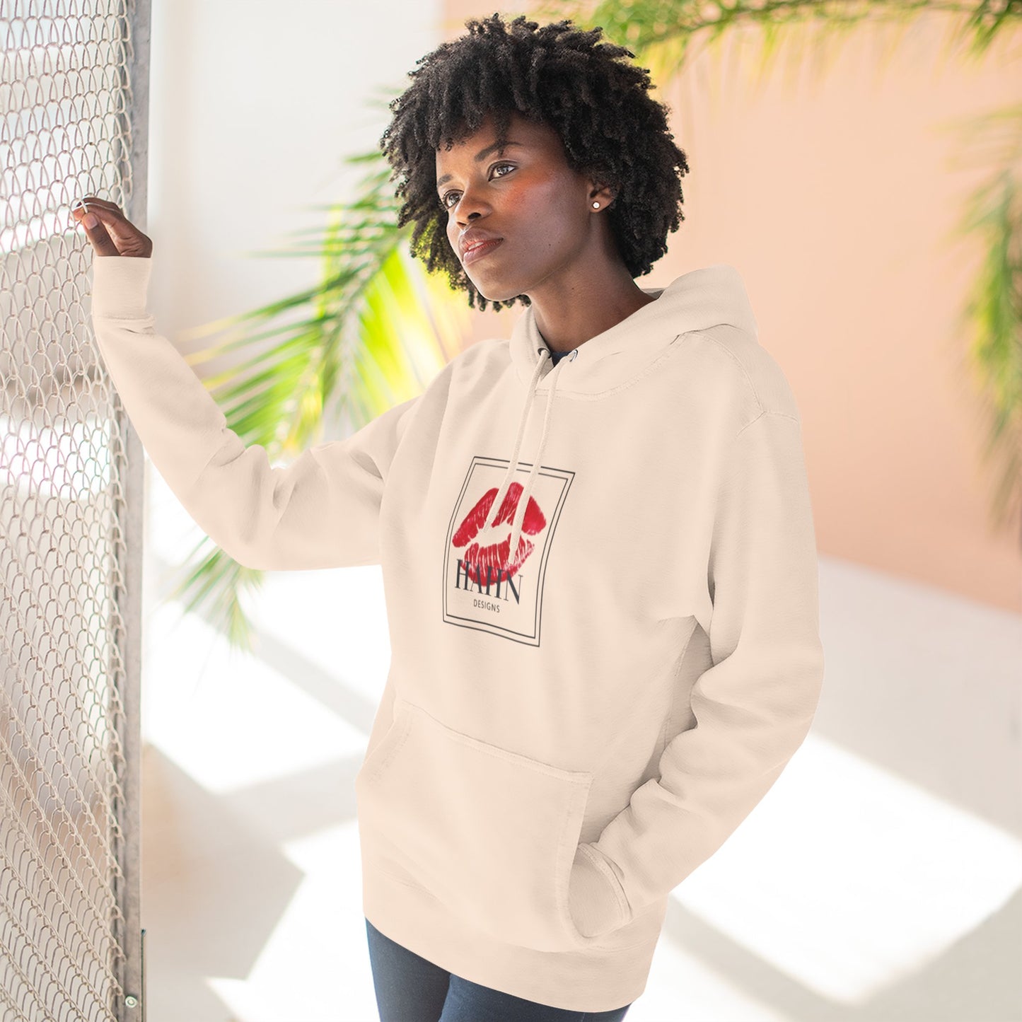 'HAHN' KISS - WOMENS THREE PANEL HOODIE