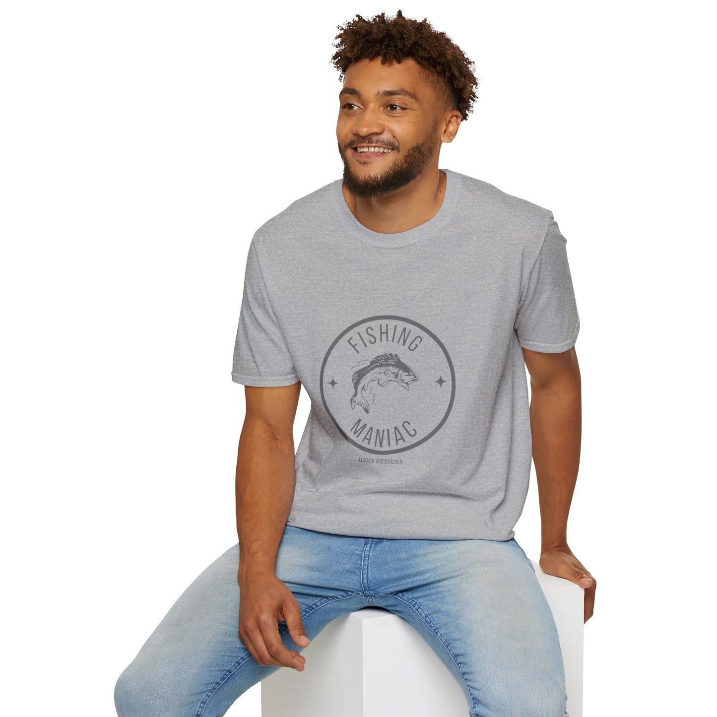 'HAHN' - FISHING MANIAC - UNISEX SOFTSTYLE TEE