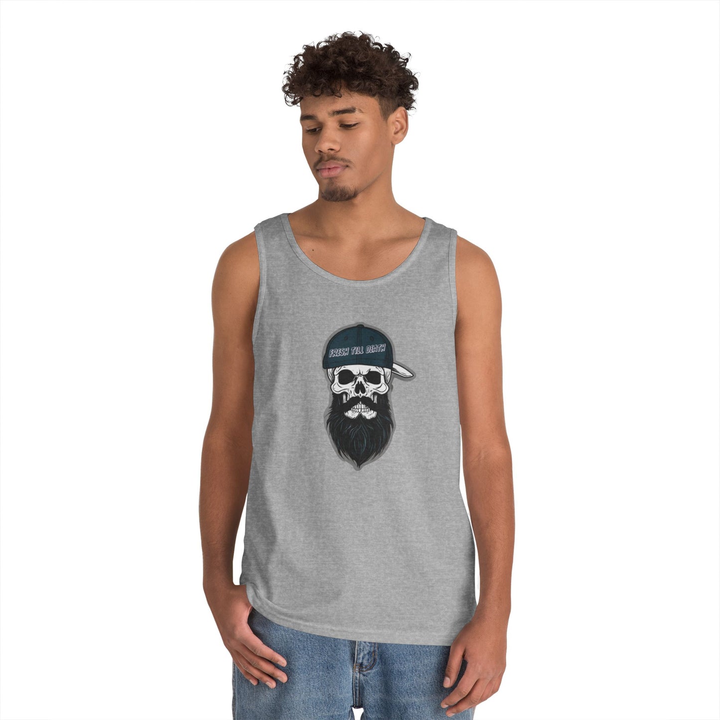 'FRESH TILL DEATH' PUNKIN' - UNISEX HEAVY COTTON TANK TOP