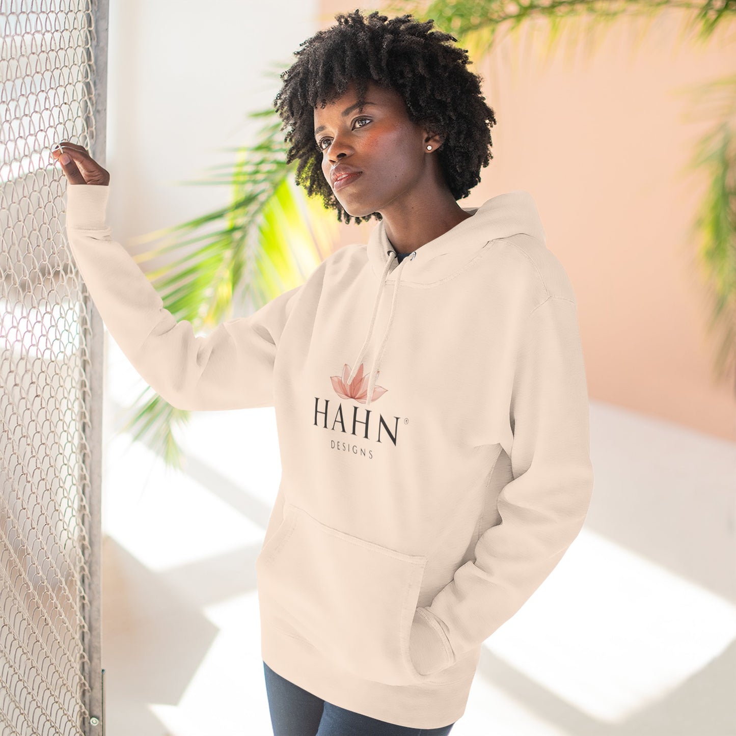 'HAHN' LOTUS - WOMENS FLEECE THREE PANEL HOODIE