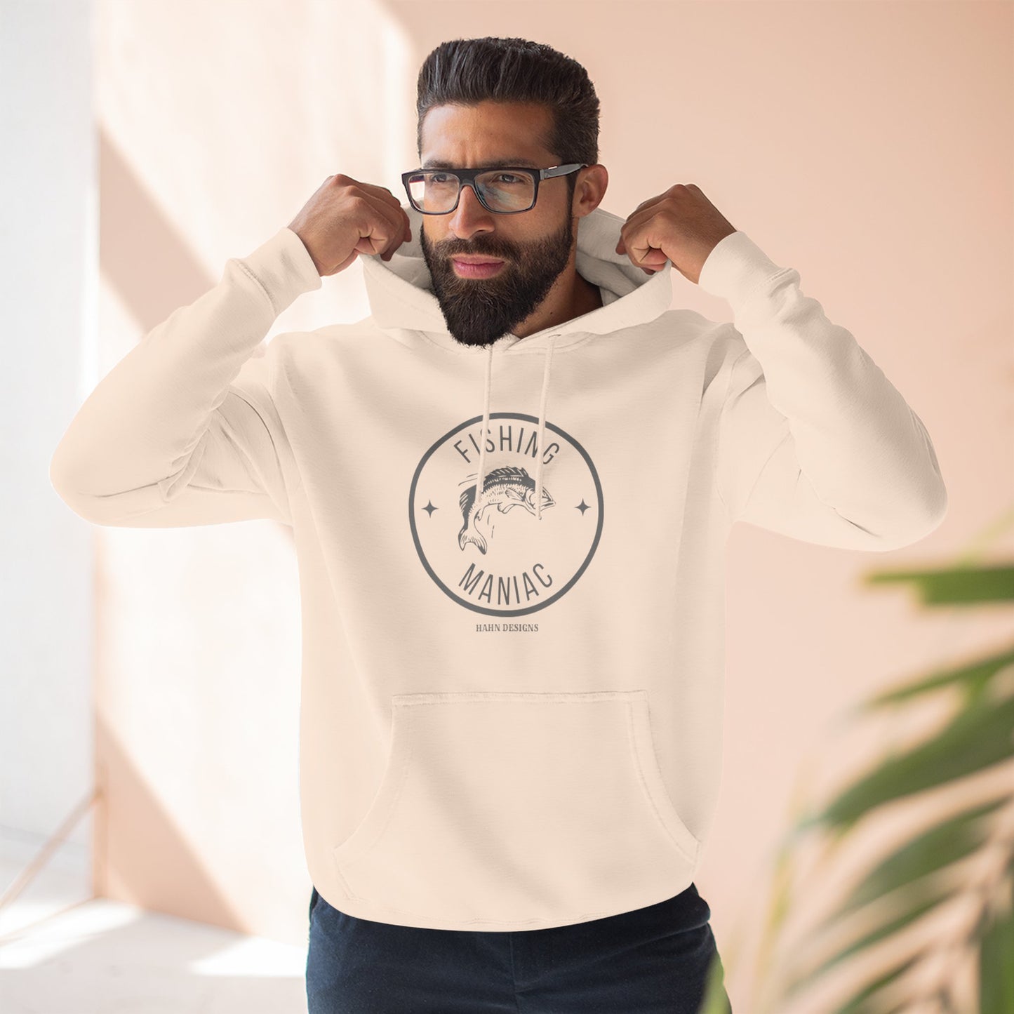 'HAHN' - FISHING MANIAC - THREE PANEL FLEECE HOODIE