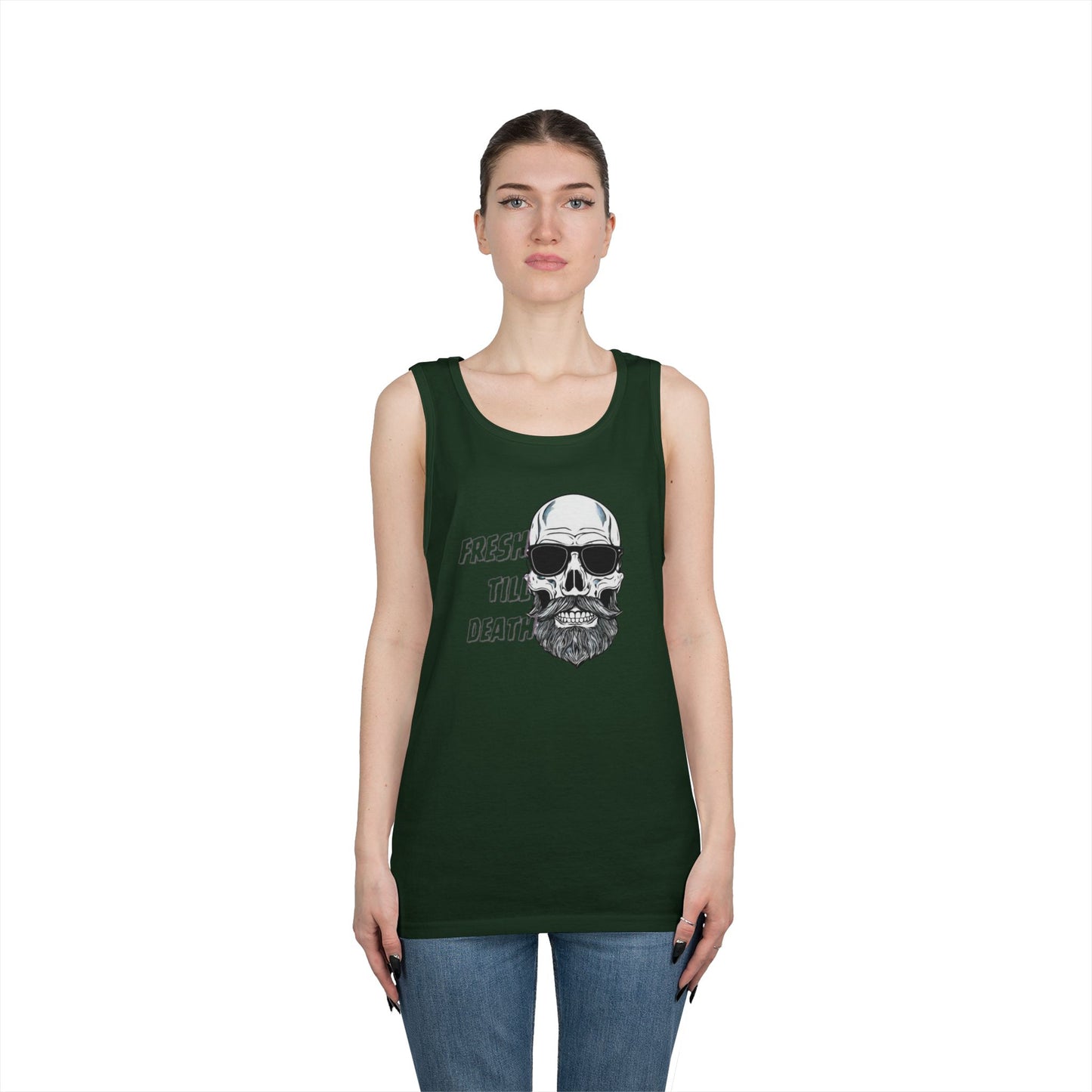 'FRESH TILL DEATH' BALDY - UNISEX HEAVY COTTON TANK TOP
