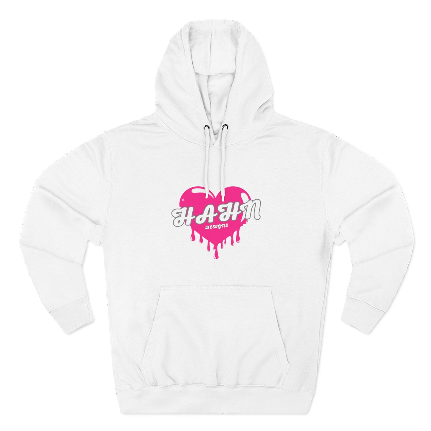 'HAHN' BLEEDING HEART - WOMENS FLEECE THREE PANEL HOODIE