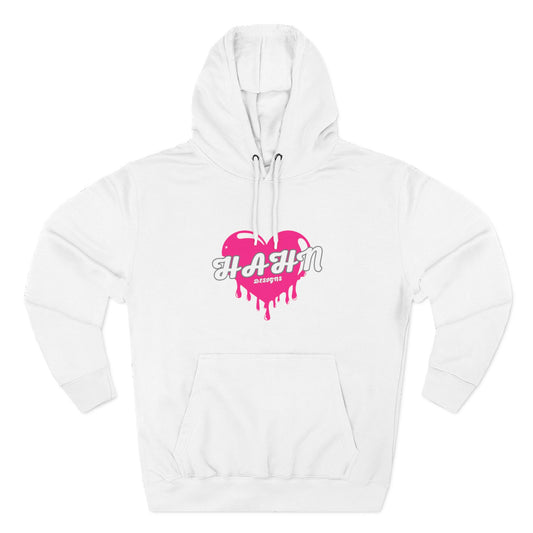 'HAHN' BLEEDING HEART - WOMENS FLEECE THREE PANEL HOODIE