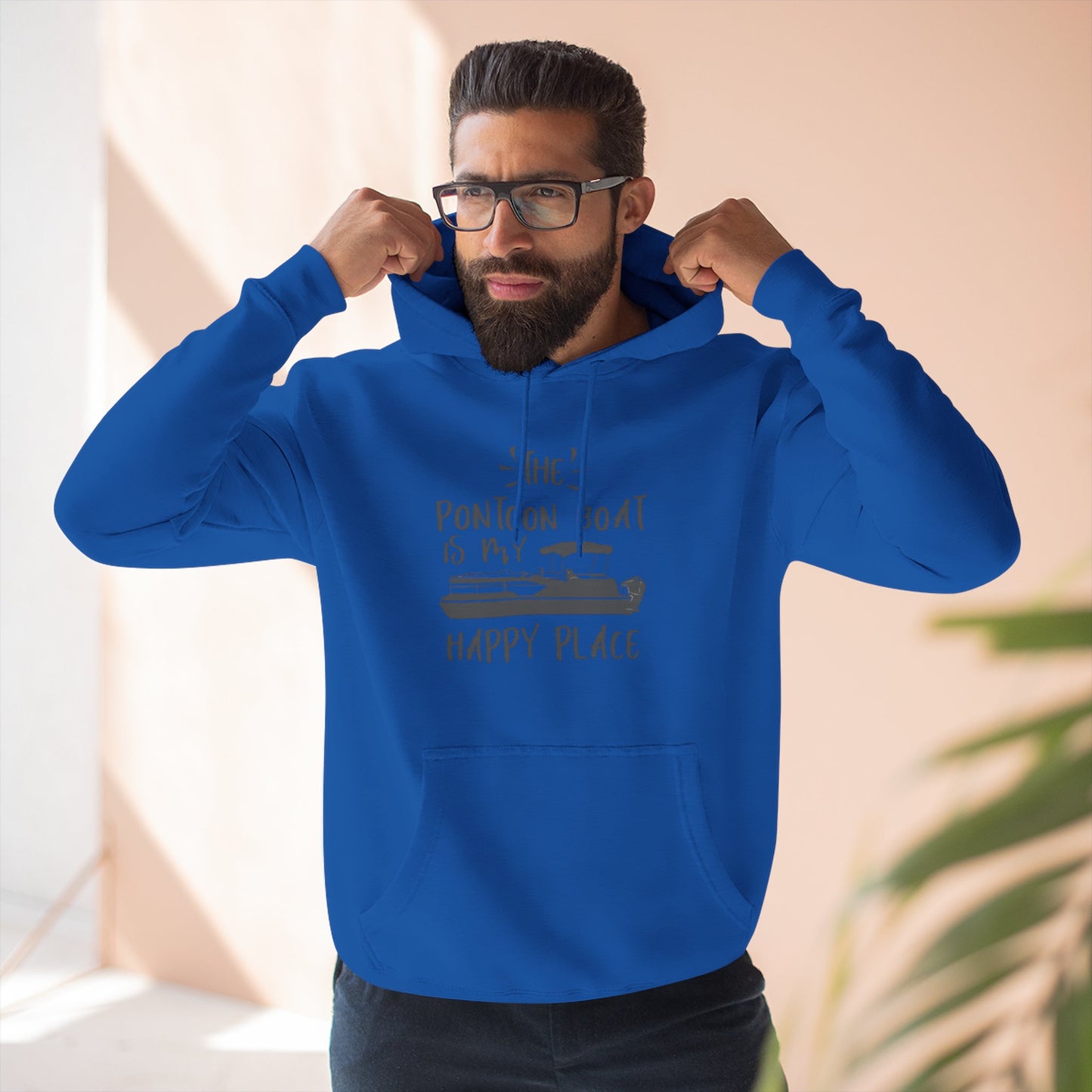 HAPPY PLACE - THREE PANEL FLEECE HOODIE