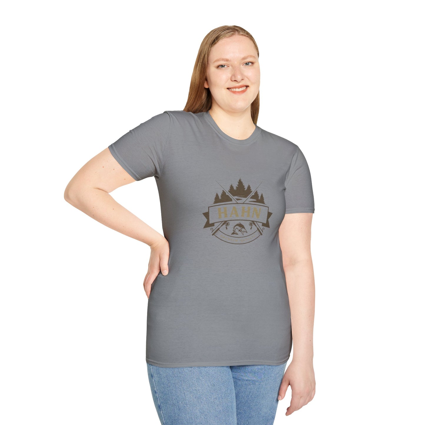 'HAHN' - ROD AND REEL - UNISEX SOFTSTYLE TEE