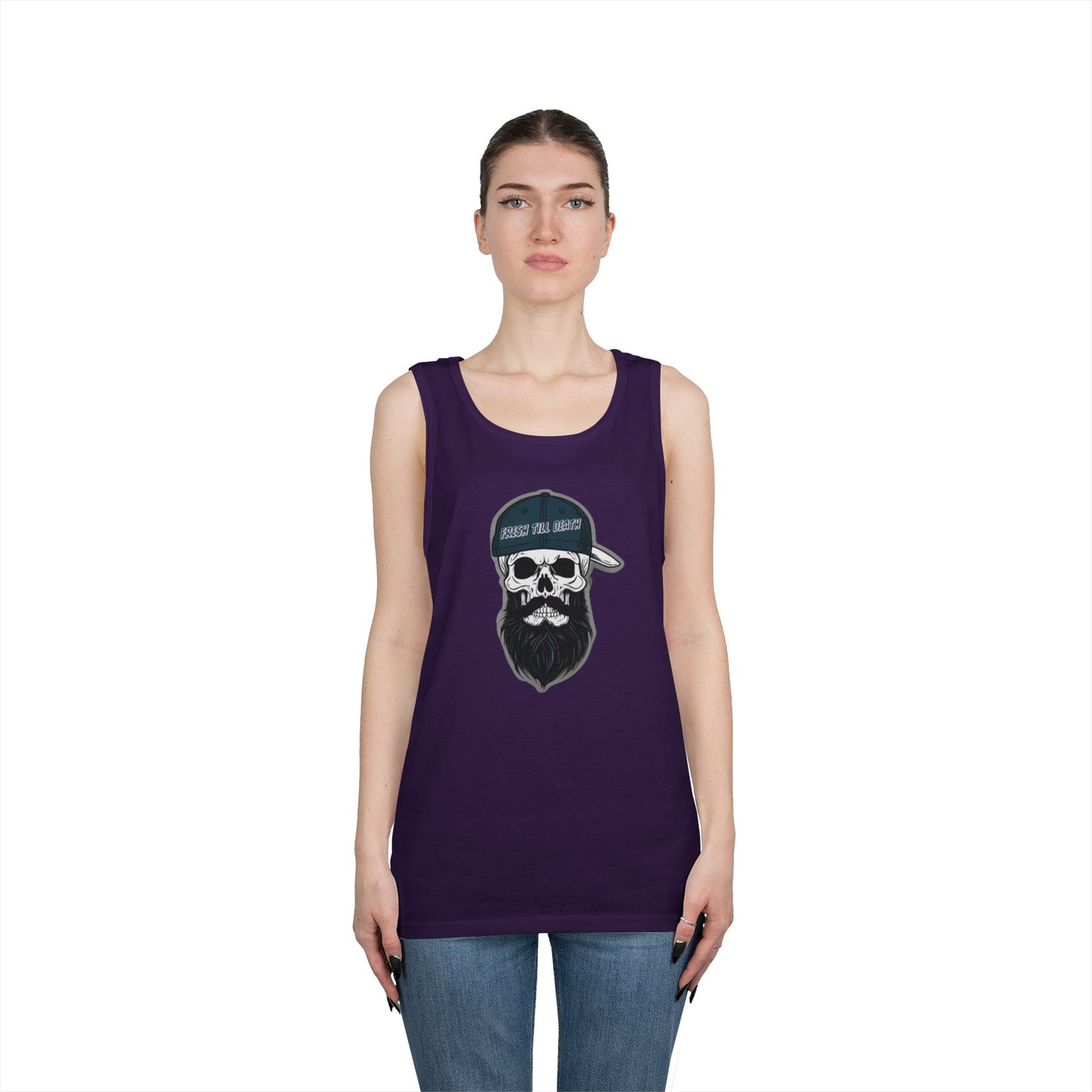 'FRESH TILL DEATH' PUNKIN' - UNISEX HEAVY COTTON TANK TOP