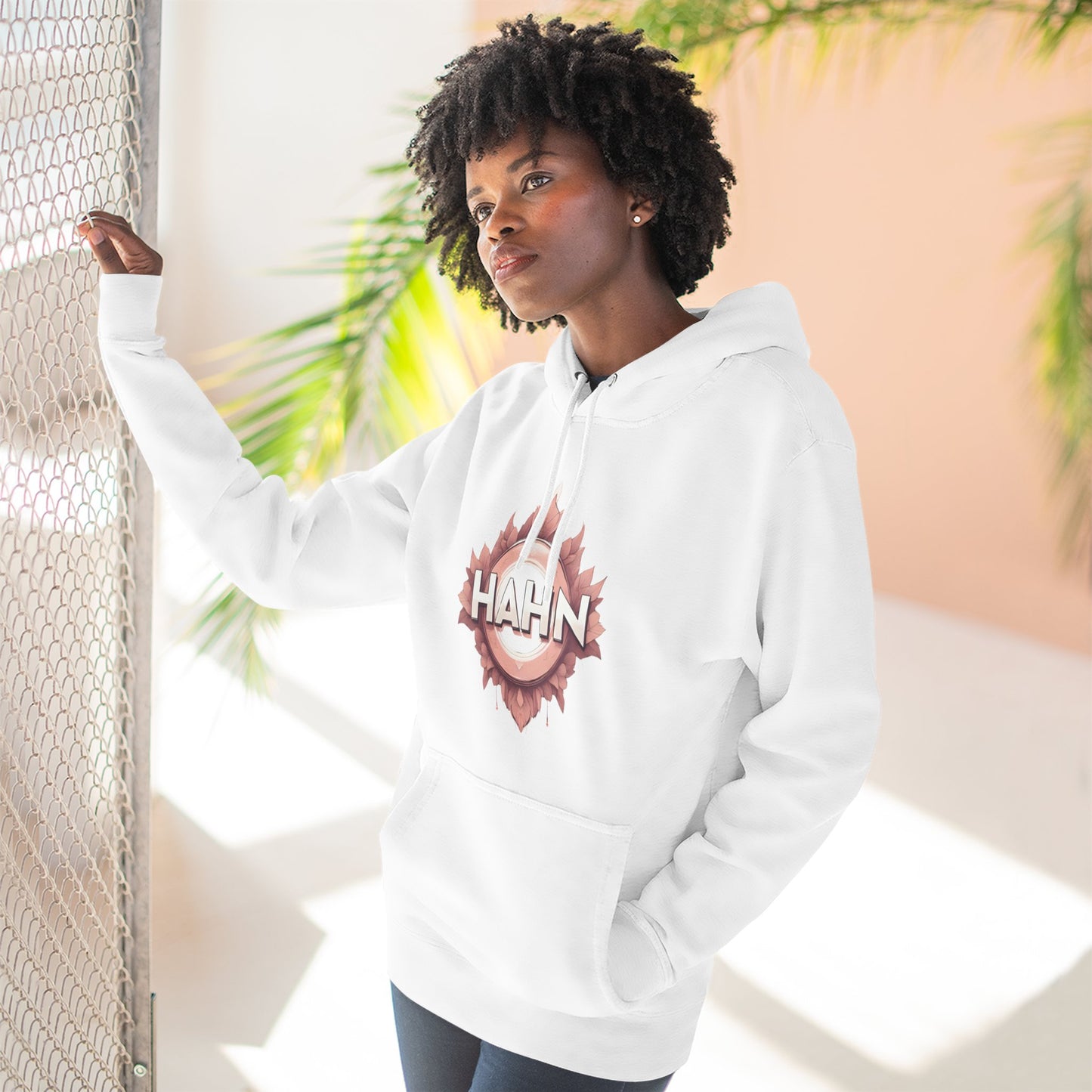 'HAHN' - WOMENS THREE PANEL FLEECE HOODIE