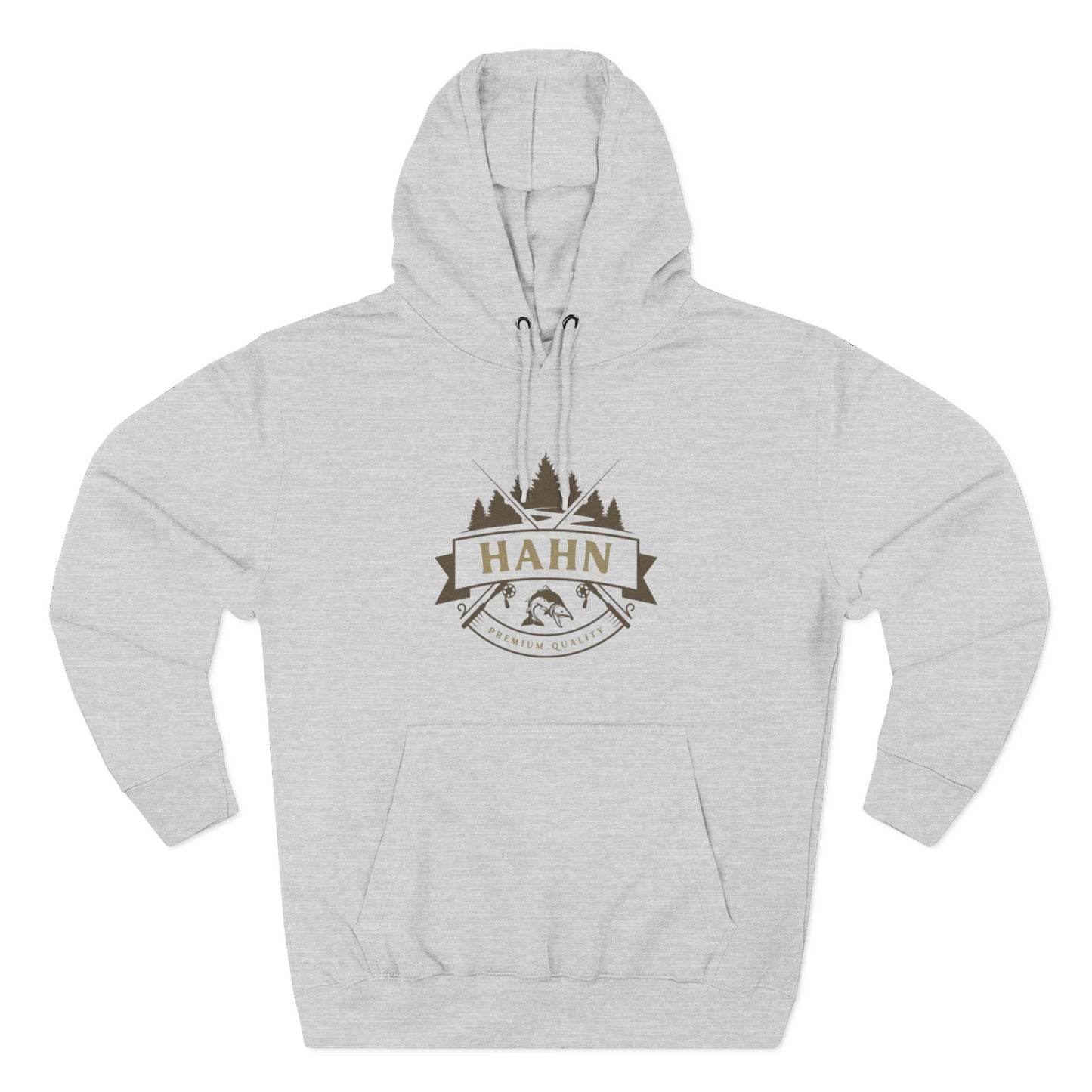 'HAHN' - ROD AND REEL - THREE PANEL FLEECE HOODIE