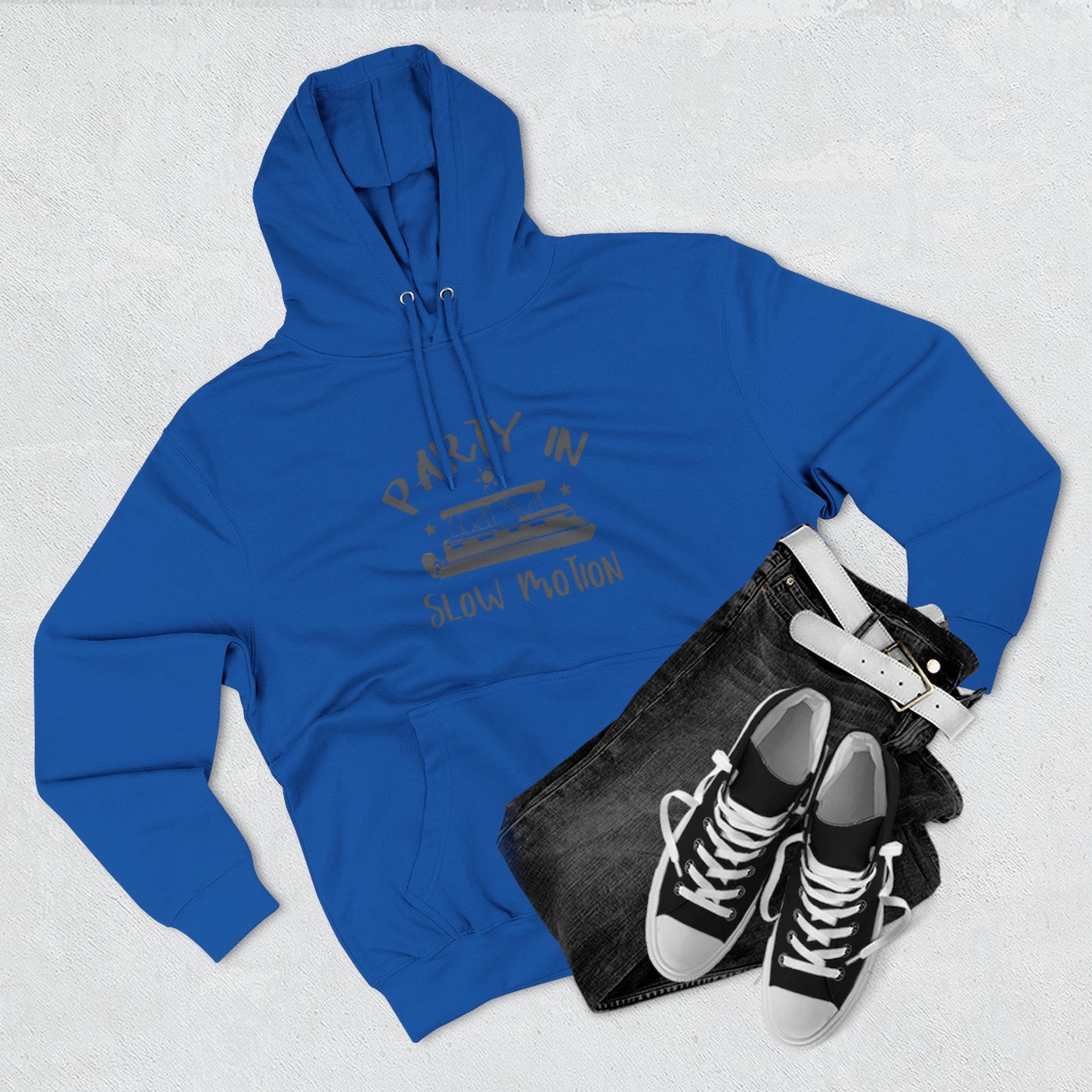 PARTY IN SLOW MOTION - THREE PANEL FLEECE HOODIE