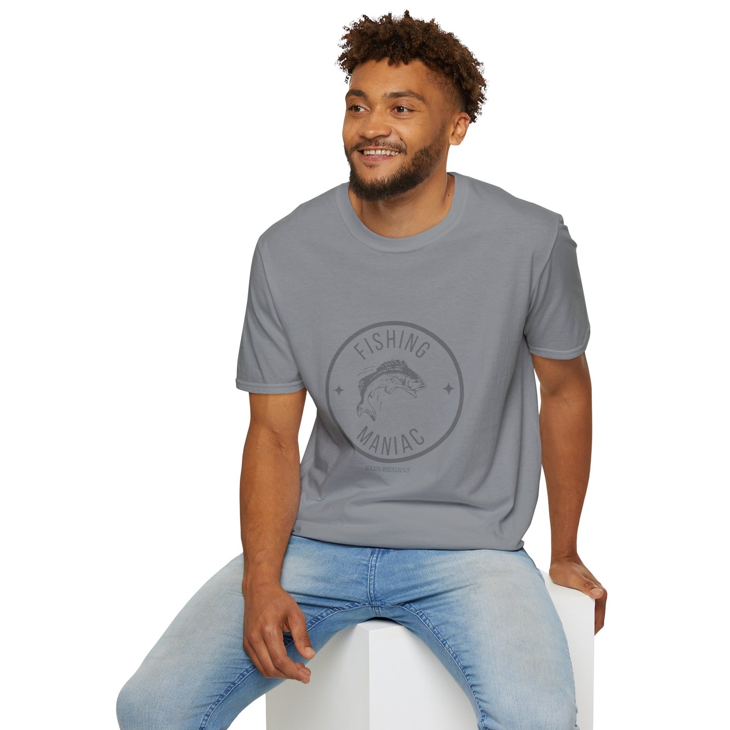 'HAHN' - FISHING MANIAC - UNISEX SOFTSTYLE TEE