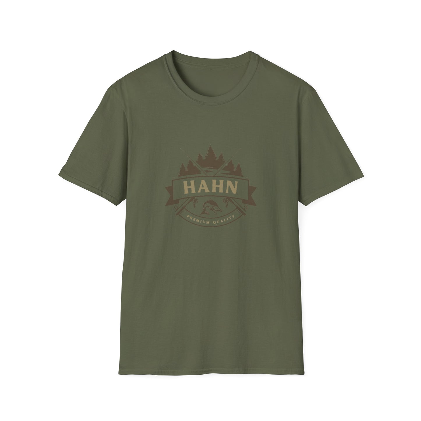 'HAHN' - ROD AND REEL - UNISEX SOFTSTYLE TEE