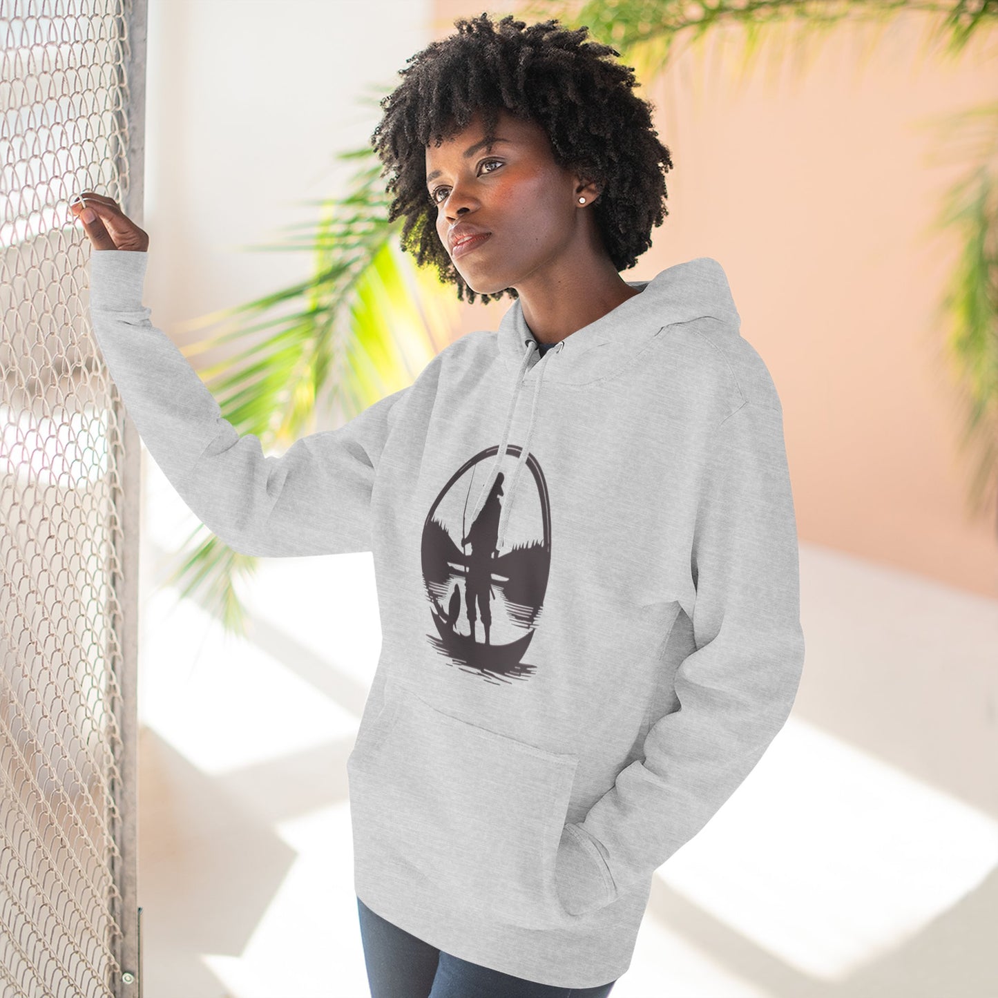FISH ON - THREE PANEL FLEECE HOODIE
