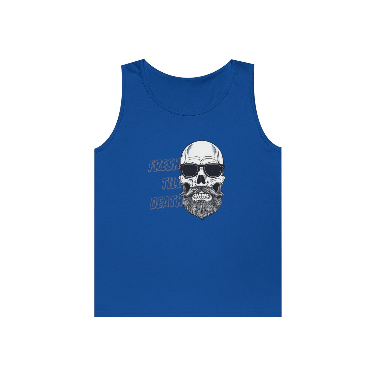 'FRESH TILL DEATH' BALDY - UNISEX HEAVY COTTON TANK TOP