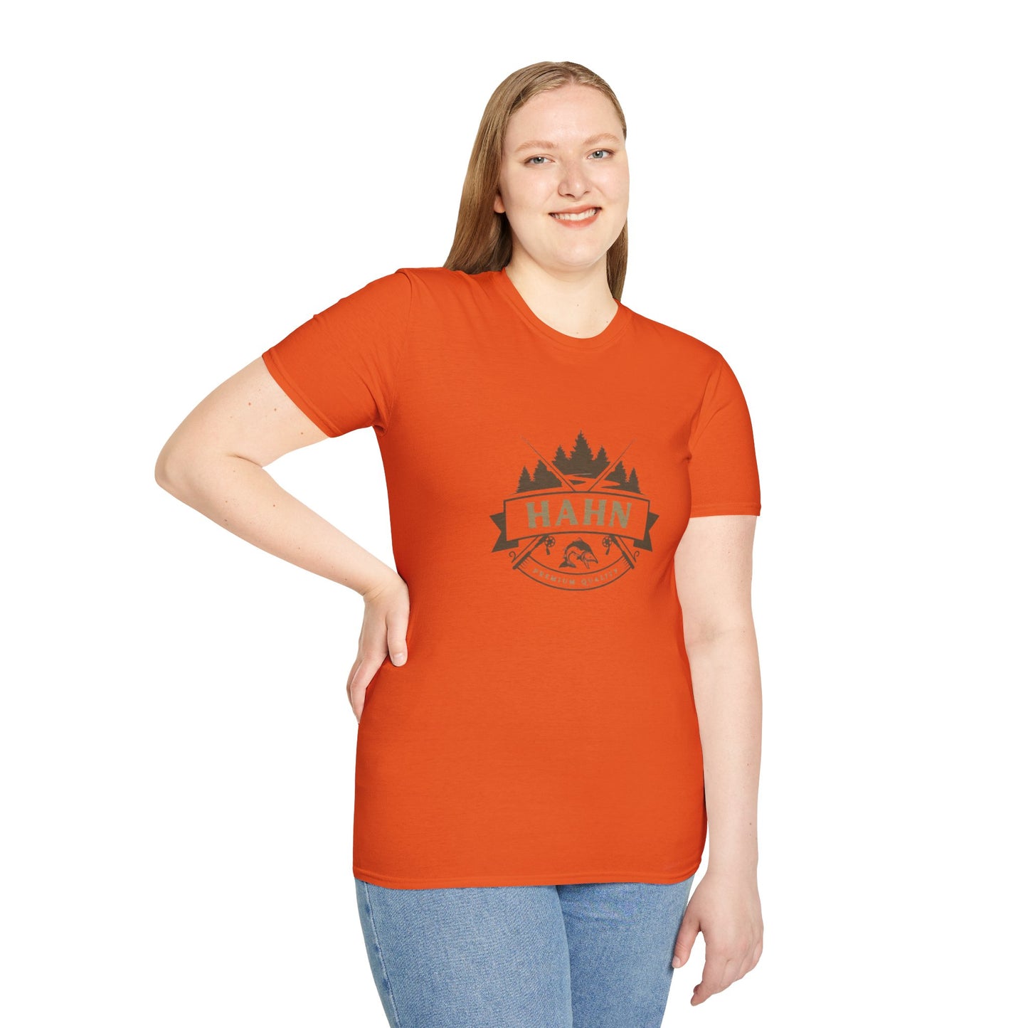 'HAHN' - ROD AND REEL - UNISEX SOFTSTYLE TEE