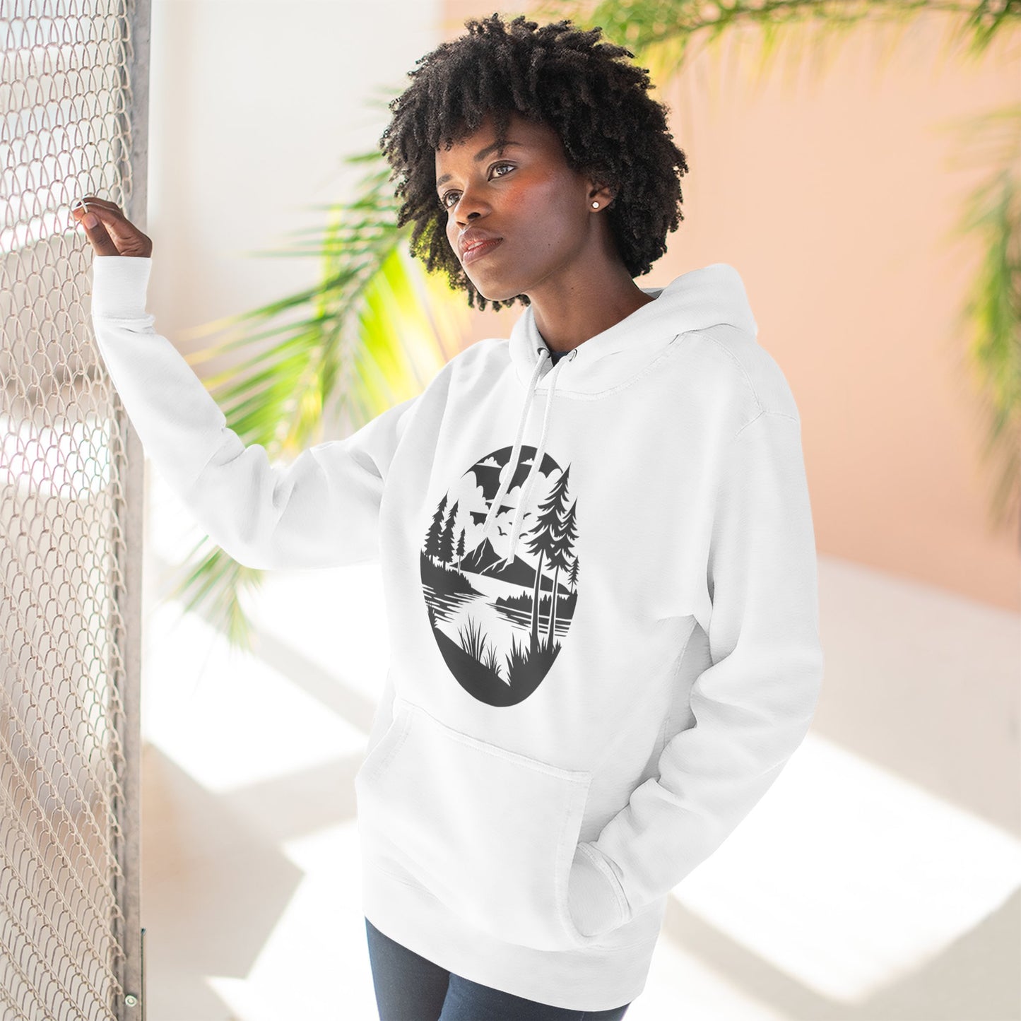 NATURE LOVER - THREE PANEL FLEECE HOODIE