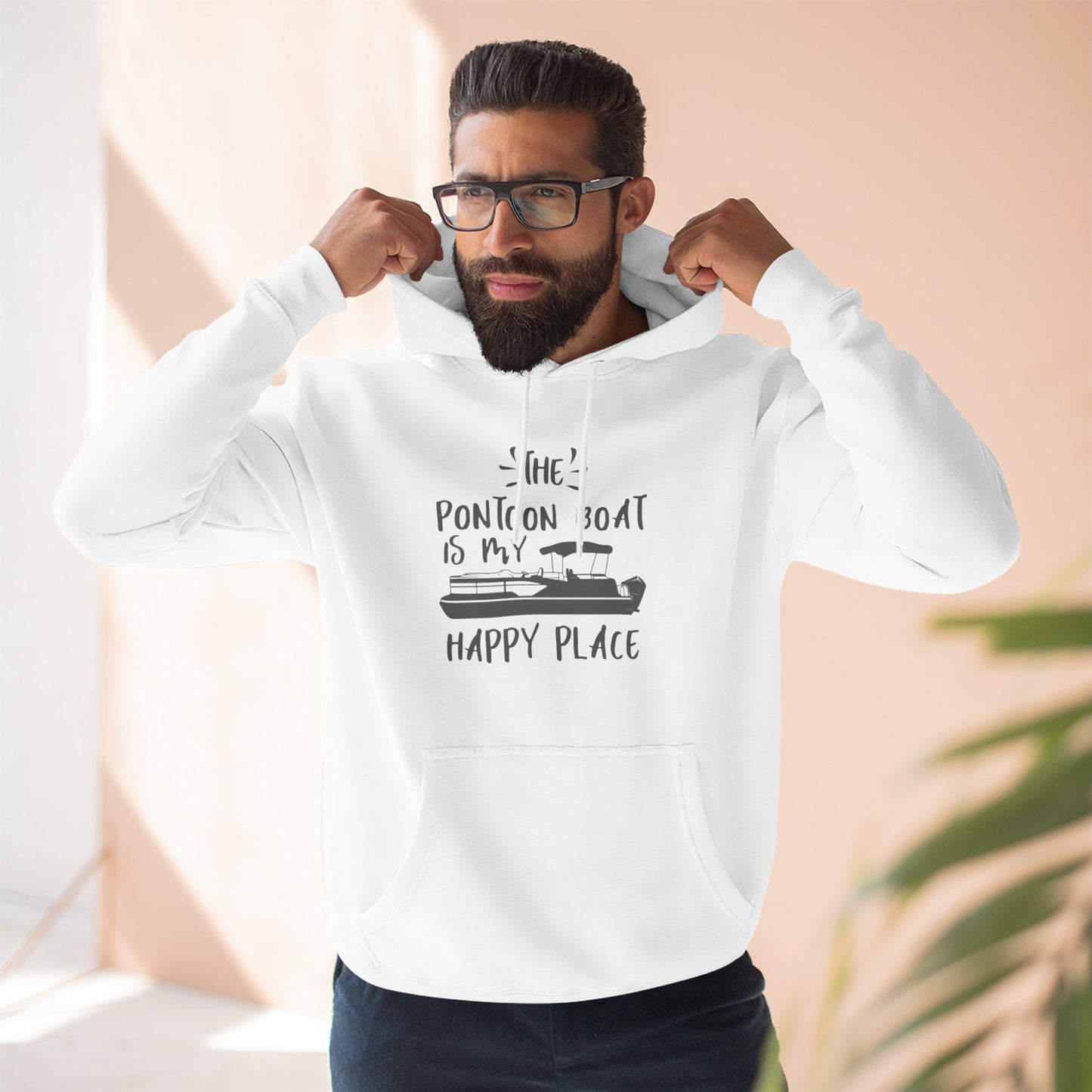 HAPPY PLACE - THREE PANEL FLEECE HOODIE