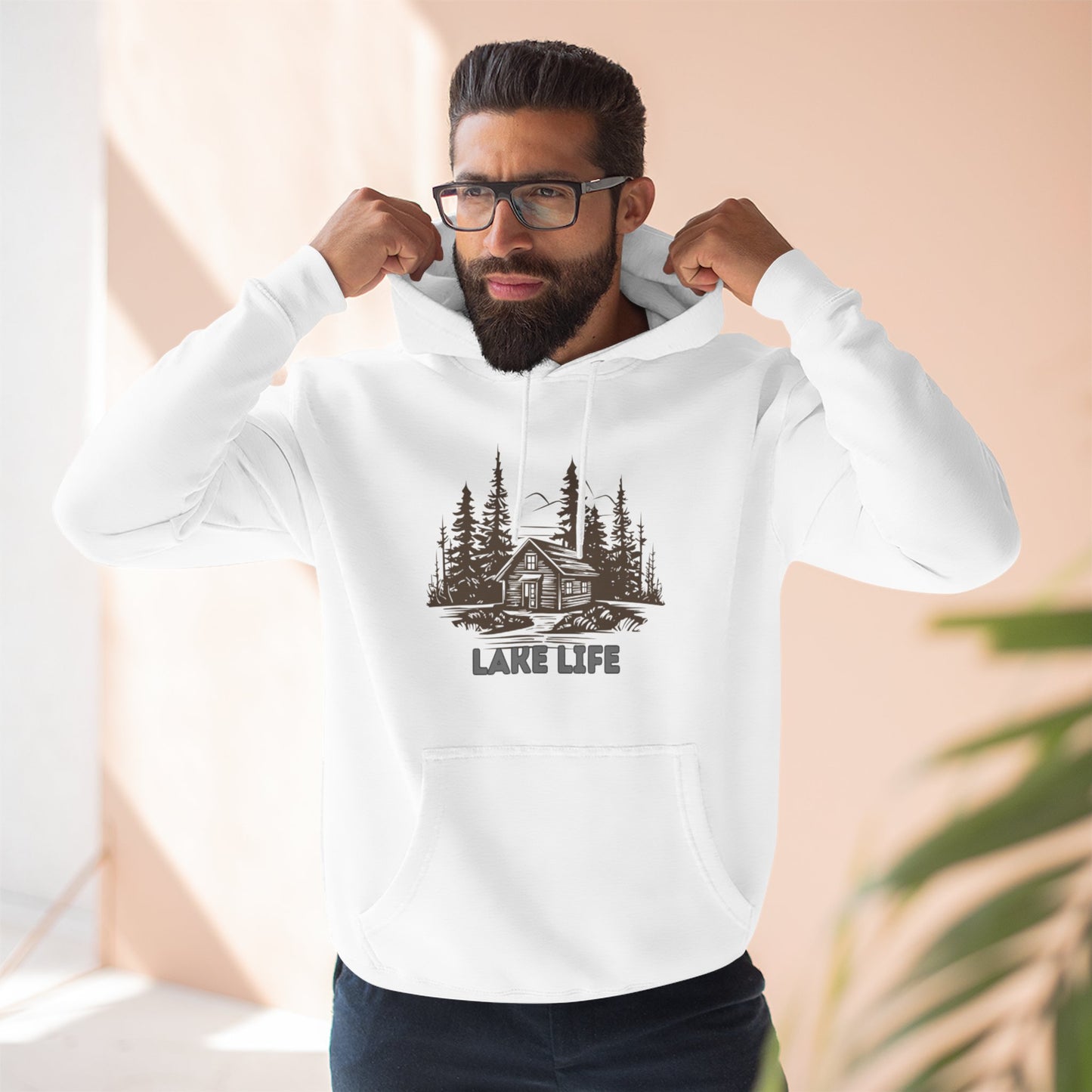 'HAHN' - LAKE LIFE - THREE PANEL FLEECE HOODIE