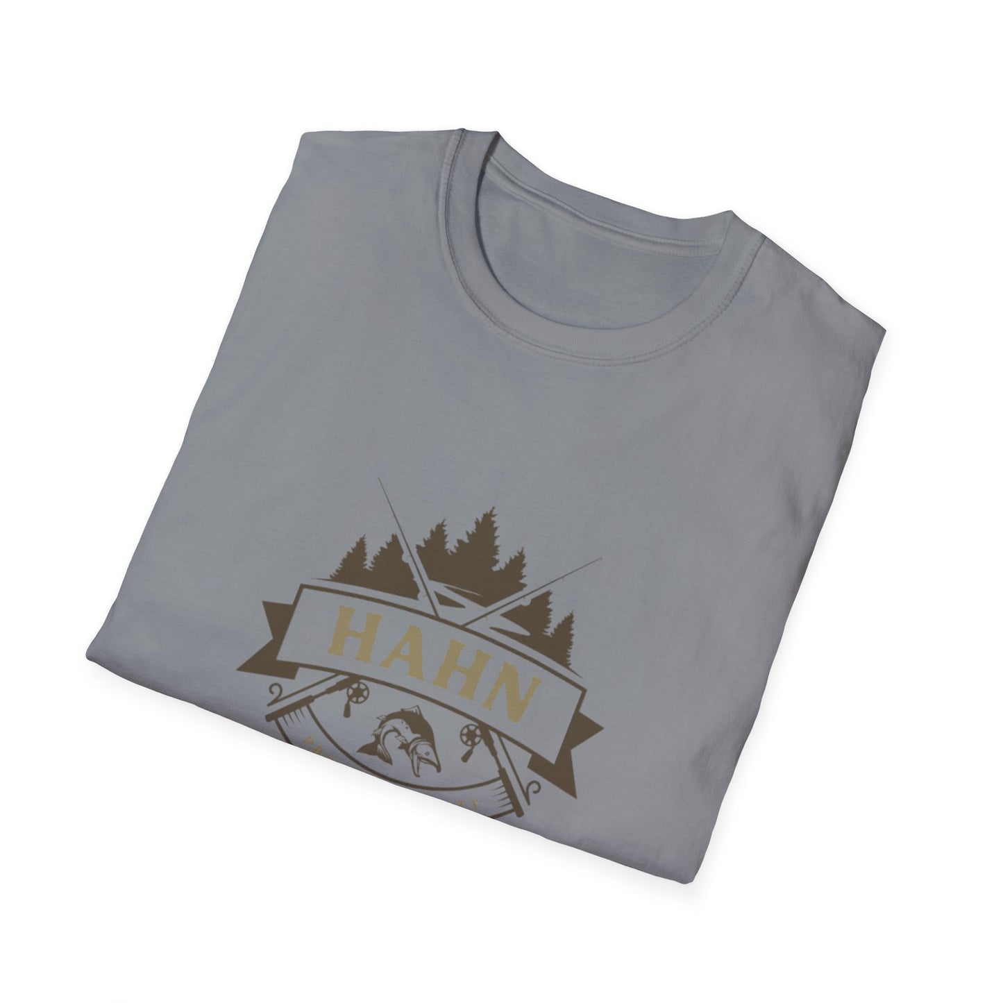 'HAHN' - ROD AND REEL - UNISEX SOFTSTYLE TEE