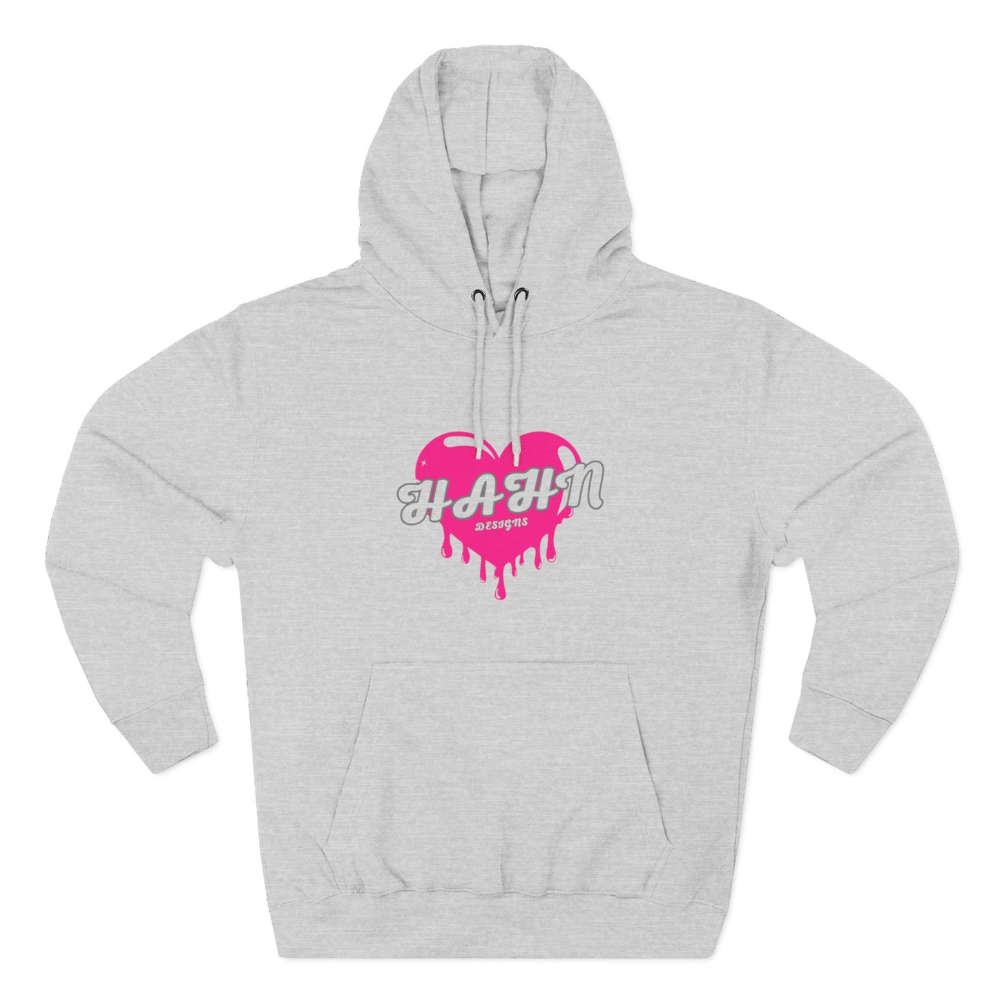 'HAHN' BLEEDING HEART - WOMENS FLEECE THREE PANEL HOODIE