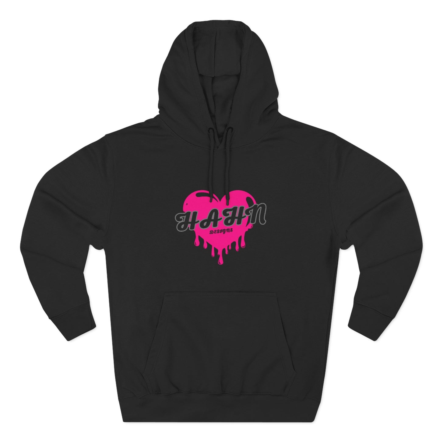 'HAHN' BLEEDING HEART - WOMENS FLEECE THREE PANEL HOODIE