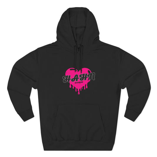 'HAHN' BLEEDING HEART - WOMENS FLEECE THREE PANEL HOODIE