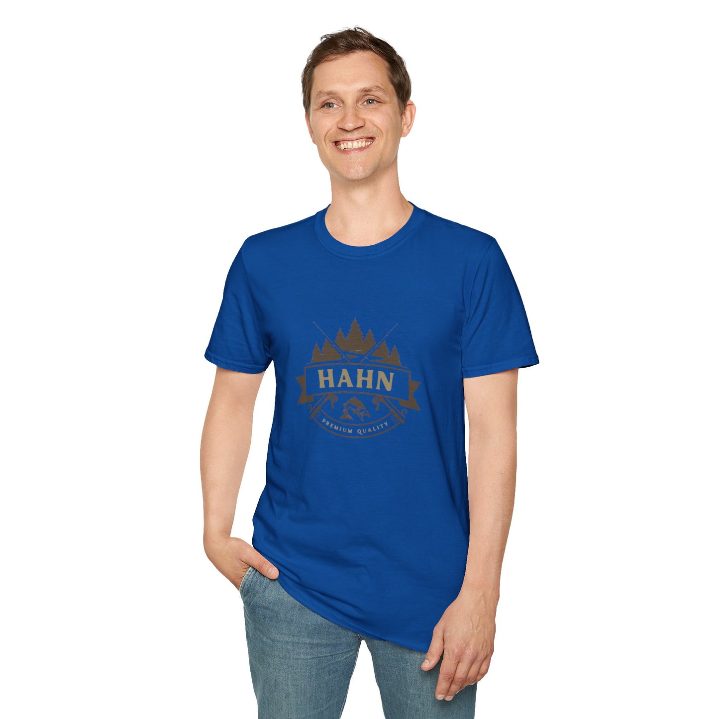 'HAHN' - ROD AND REEL - UNISEX SOFTSTYLE TEE