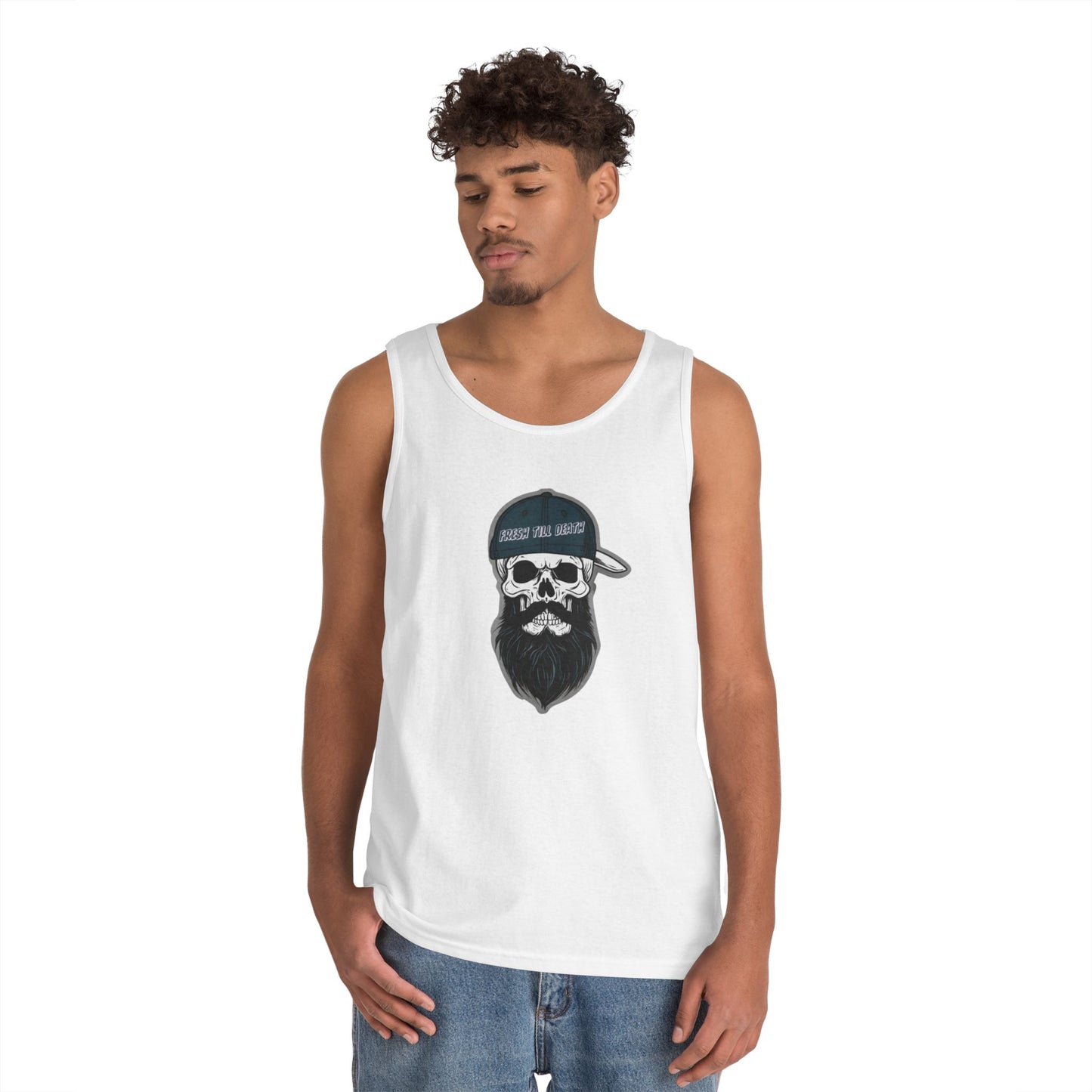 'FRESH TILL DEATH' PUNKIN' - UNISEX HEAVY COTTON TANK TOP