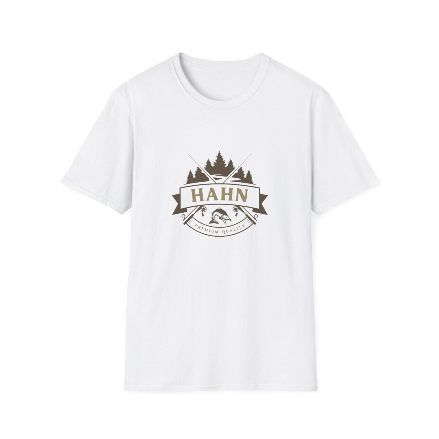 'HAHN' - ROD AND REEL - UNISEX SOFTSTYLE TEE