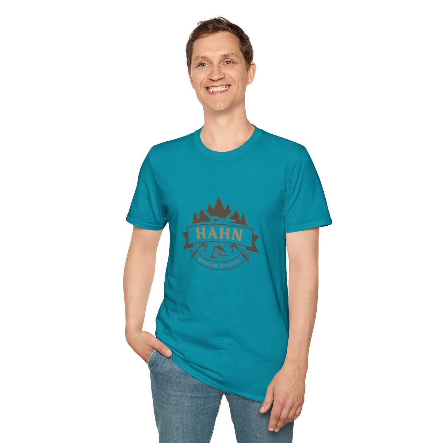 'HAHN' - ROD AND REEL - UNISEX SOFTSTYLE TEE