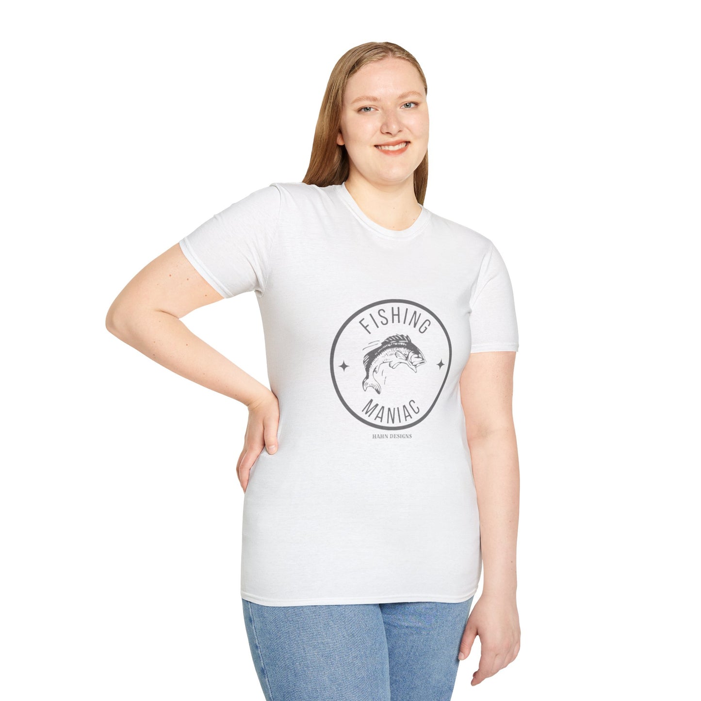 'HAHN' - FISHING MANIAC - UNISEX SOFTSTYLE TEE