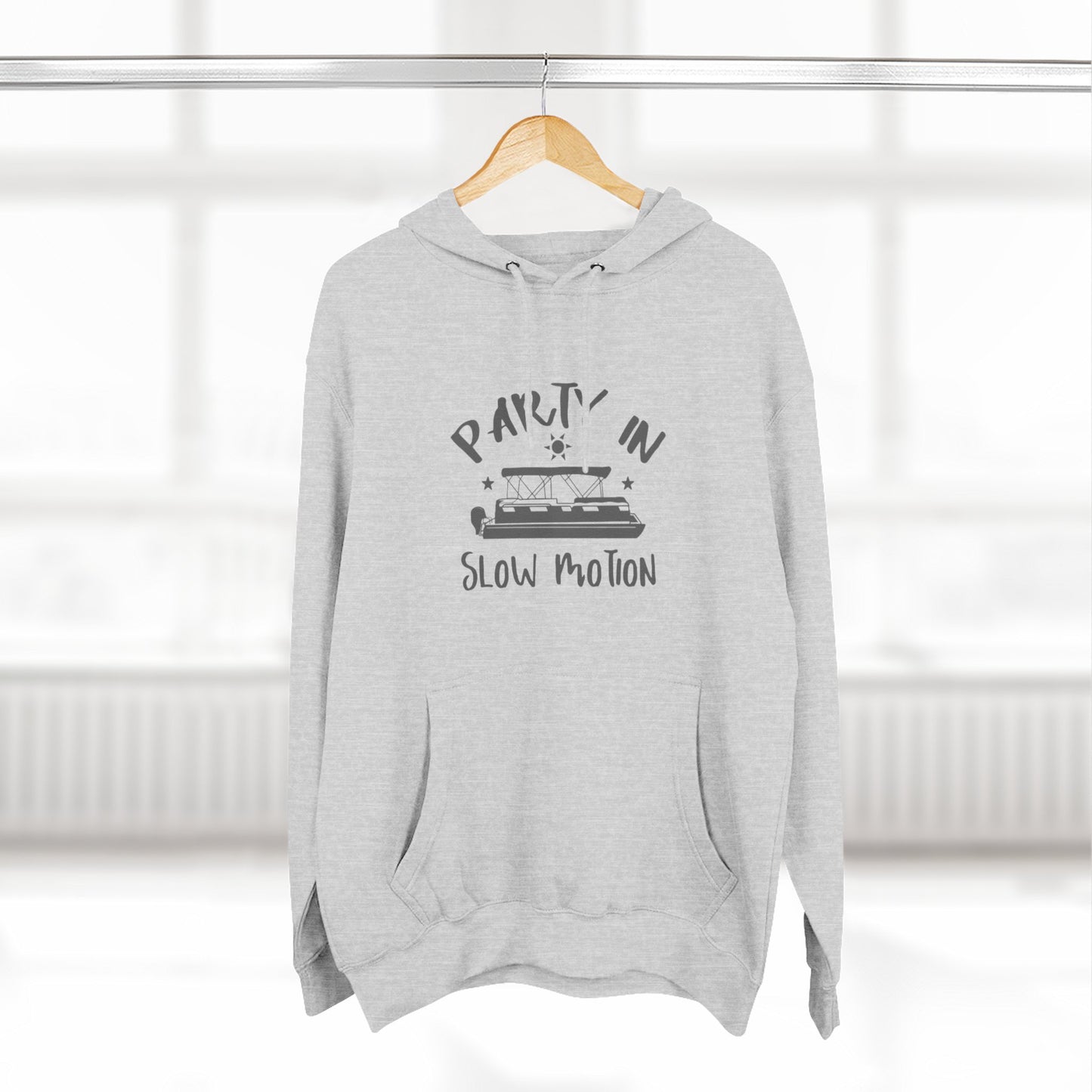 PARTY IN SLOW MOTION - THREE PANEL FLEECE HOODIE